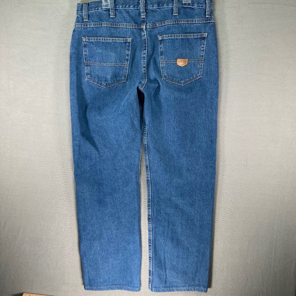 RED KAP Mens Jeans 36x37 Workwear Denim Blue Straight Leg Cotton Casual‎ Pants